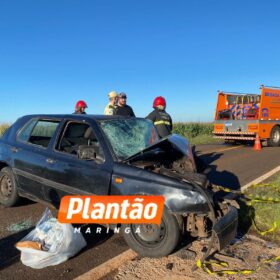 Fotos de Colisão frontal na PR-455 deixa um morto e quatro feridos, um em estado grave