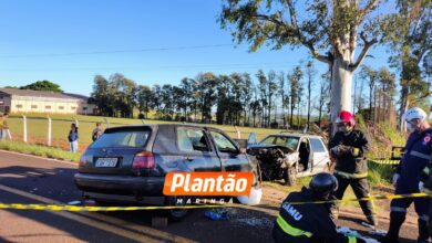 Fotos de Colisão frontal na PR-455 deixa um morto e quatro feridos, um em estado grave