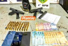 Fotos de Dois homens são presos com armas e munições no Jardim Alvorada, em Maringá