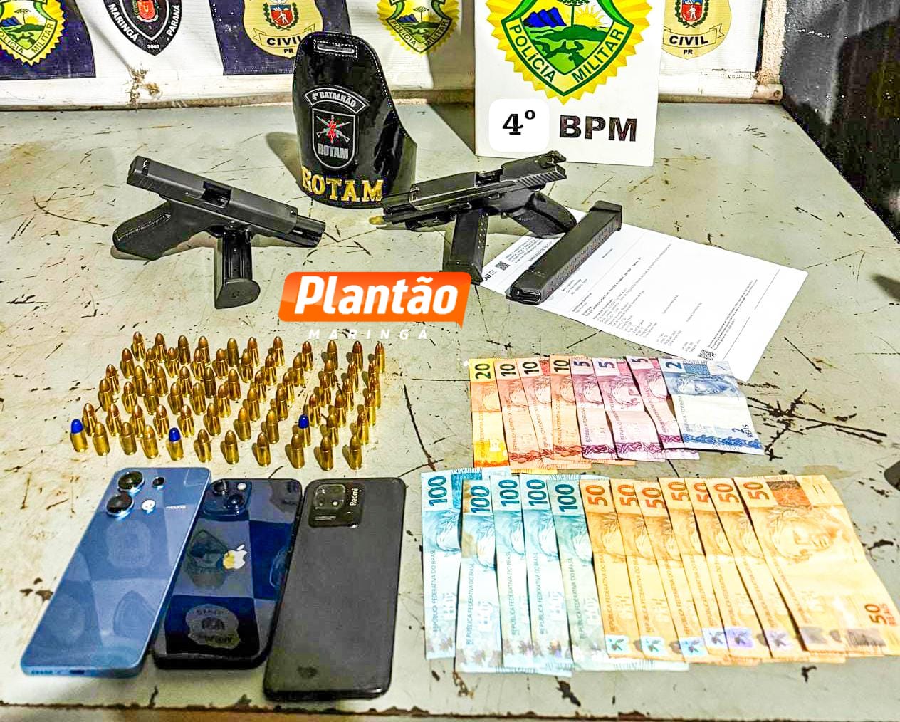 Fotos de Dois homens são presos com armas e munições no Jardim Alvorada, em Maringá