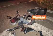 Fotos de Dois jovens ficam feridos após acidente entre moto elétrica e ônibus em Maringá; um deles em estado gravíssimo