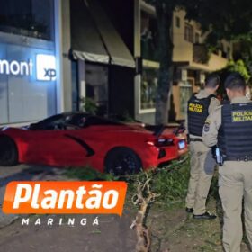 Fotos de Homem bate carro de luxo avaliado em quase R$ 1 milhão contra árvore após manobras na região