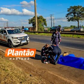 Fotos de Homem morre atropelado ao tentar atravessar a BR-376, em Maringá