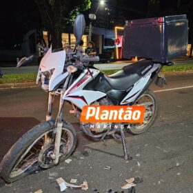 Fotos de Motociclista sofre fratura exposta de fêmur após colisão na Avenida Colombo, em Maringá