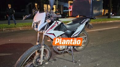 Fotos de Motociclista sofre fratura exposta de fêmur após colisão na Avenida Colombo, em Maringá