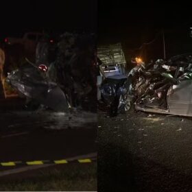 Fotos de Motorista bate carro na traseira de caminhão e morre na BR-376