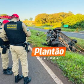 Motorista morre em capotamento na entrada de Floriano, em Maringá Foto 5 Fotos de Motorista morre em capotamento na entrada de Floriano, em Maringá