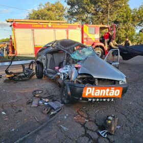 Fotos de Mulher e adolescente morrem após grave acidente no Contorno Sul em Maringá