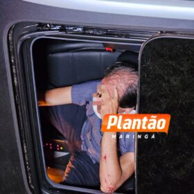 Repórteres presenciam capotamento na BR-376 em Maringá Foto 2 Fotos de Repórteres presenciam capotamento na BR-376 em Maringá