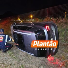 Repórteres presenciam capotamento na BR-376 em Maringá Foto 7 Fotos de Repórteres presenciam capotamento na BR-376 em Maringá