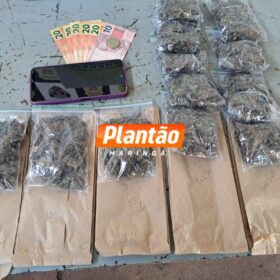 Fotos de Traficante é preso com maconha embalada com nomes dos clientes em Maringá