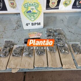 Fotos de Traficante é preso com maconha embalada com nomes dos clientes em Maringá