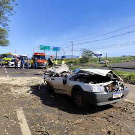 Fotos de Árvore cai sobre carro e mata motorista na PR-317, em Maringá