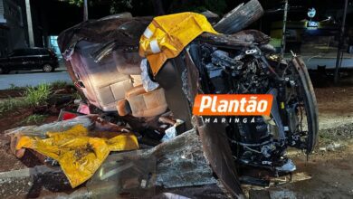 Fotos de Carro capota e motorista é intubado após grave acidente em Maringá 