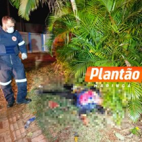 Fotos de Câmera de segurança flagra homicídio de homem com mandado de prisão em Maringá