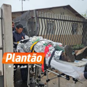 Homem sofre queda de telhado e é socorrido pelo SAMU em Maringá Foto 2 Fotos de Homem sofre queda de telhado e é socorrido pelo SAMU em Maringá