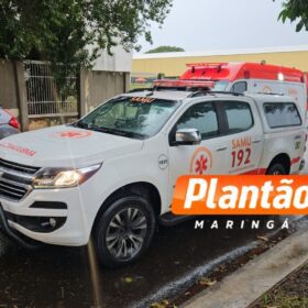 Homem sofre queda de telhado e é socorrido pelo SAMU em Maringá Foto 1 Fotos de Homem sofre queda de telhado e é socorrido pelo SAMU em Maringá