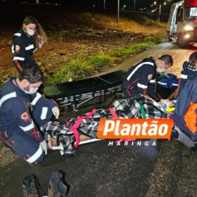 Homem sofre queda de viaduto e é socorrido com ferimentos grave em Maringá Foto 2 Fotos de Homem sofre queda de viaduto e é socorrido com ferimentos grave em Maringá
