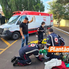 Fotos de Homem é atropelado por motocicleta e fica gravemente ferido em Maringá