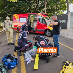 Fotos de Homem é atropelado por motocicleta e fica gravemente ferido em Maringá