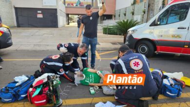 Fotos de Homem é atropelado por motocicleta e fica gravemente ferido em Maringá
