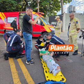 Fotos de Homem é atropelado por motocicleta e fica gravemente ferido em Maringá