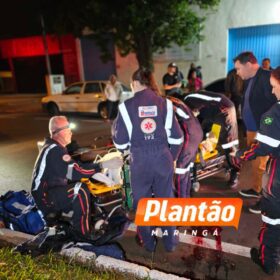 Fotos de Motoboy fica gravemente ferido após carro avançar preferencial em Maringá