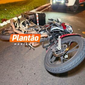 Fotos de Motoboy fica gravemente ferido após carro avançar preferencial em Maringá