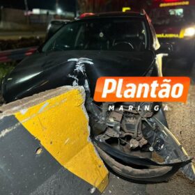 Motorista perde o controle e colide contra mureta na BR-376, em Sarandi Foto 3 Fotos de Motorista perde o controle e colide contra mureta na BR-376, em Sarandi