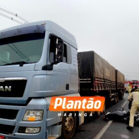 Mulher é intubada após ser atropelada por carreta em Maringá ao cair de moto Foto 2 Fotos de Mulher é intubada após ser atropelada por carreta em Maringá ao cair de moto