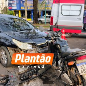 Mulher sofre ferimentos graves após colisão entre carro e moto em Maringá; veja o flagrante Foto 2 Fotos de Mulher sofre ferimentos graves após colisão entre carro e moto em Maringá; veja o flagrante