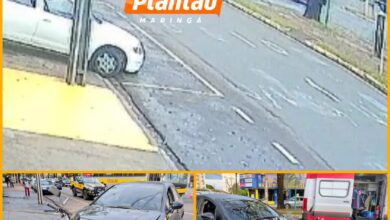 Fotos de Mulher sofre ferimentos graves após colisão entre carro e moto em Maringá; veja o flagrante