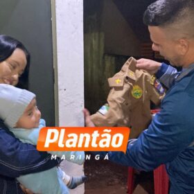 Fotos de Por telefone policial militar salva bebê engasgado com leite materno em Maringá
