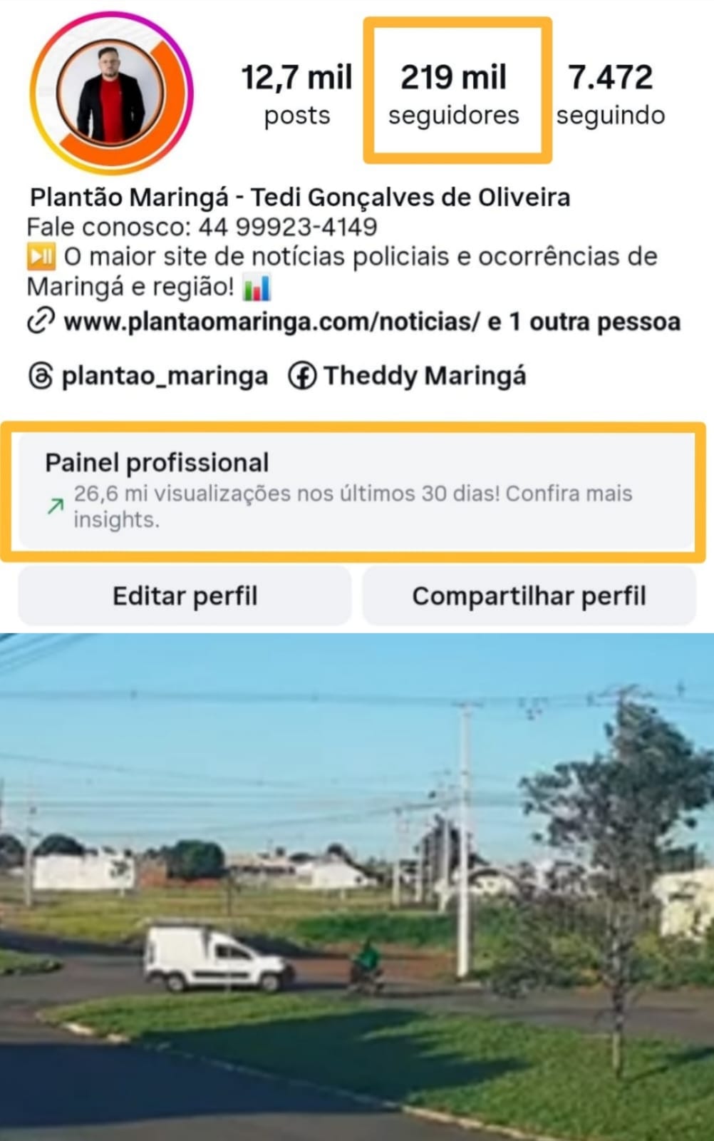 Fotos de Vídeo: Jovem fica ferido após acidente em cruzamento de Maringá