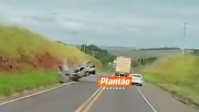 Fotos de Vídeo mostra momento exato do acidente que matou duas pessoas na PR-317 próximo o Rio Ivaí