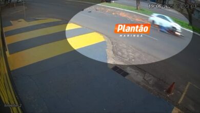 Fotos de Vídeo mostra motorista embriagado arrastando moto por 100 metros após atropelar motoboy em Maringá