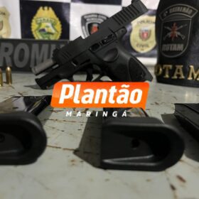 Fotos de Ação conjunta entre Romu e Rotam resulta na apreensão de arma e drogas em Maringá