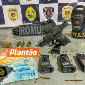 Fotos de Ação conjunta entre Romu e Rotam resulta na apreensão de arma e drogas em Maringá