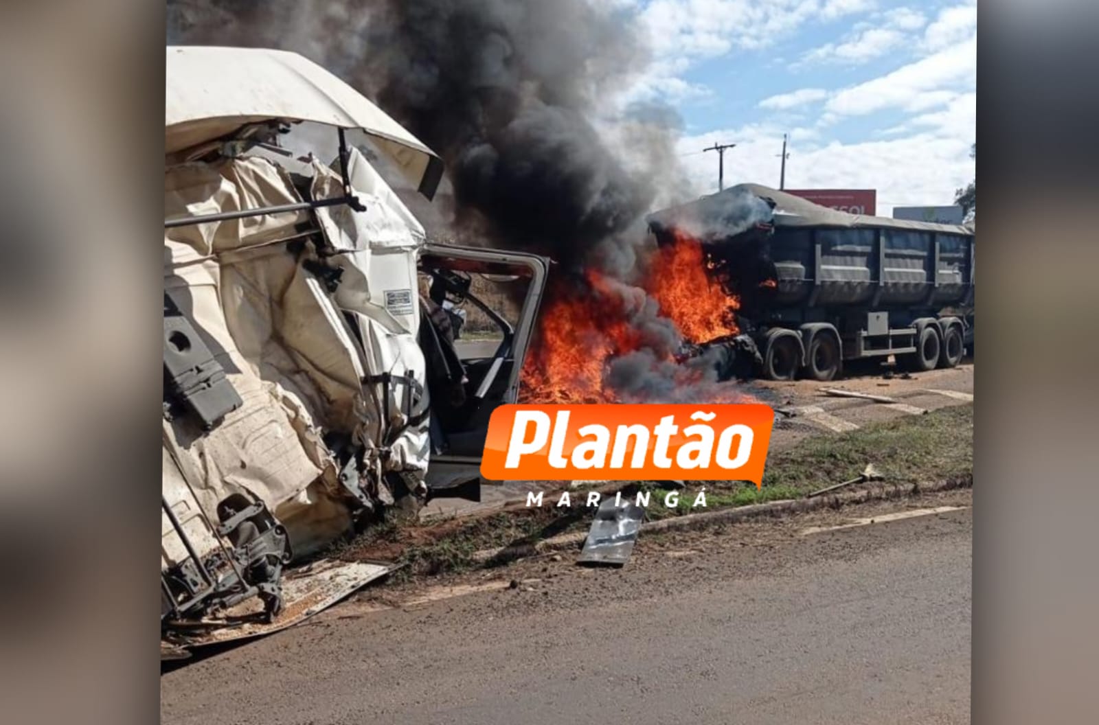 Ação rápida de operador de retroescavadeira salva caminhoneiro após colisão na região Foto 2 Fotos de Ação rápida de operador de retroescavadeira salva caminhoneiro após colisão na região