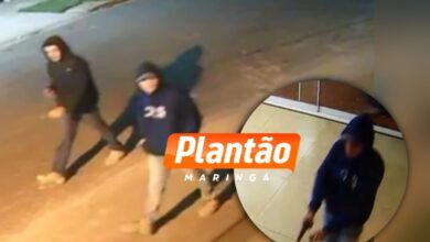 Fotos de Criminosos rendem mulheres e colocam arma na cabeça durante assalto em Maringá; ação foi flagrada por câmeras de segurança