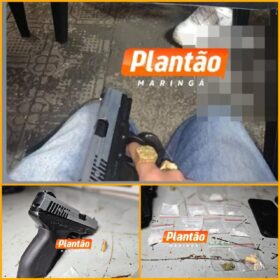 Dupla é presa em Maringá após ostentar arma em rede social; GCM apreende drogas e pistola adaptada Foto 1 Fotos de Dupla é presa em Maringá após ostentar arma em rede social; GCM apreende drogas e pistola adaptada