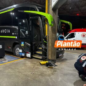 Funcionário é atropelado por ônibus no terminal rodoviário de Maringá Foto 2 Fotos de Funcionário é atropelado por ônibus no terminal rodoviário de Maringá