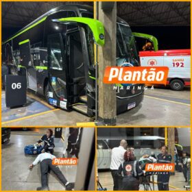 Funcionário é atropelado por ônibus no terminal rodoviário de Maringá Foto 1 Fotos de Funcionário é atropelado por ônibus no terminal rodoviário de Maringá