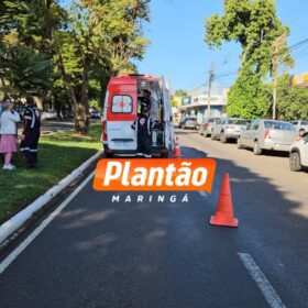 Fotos de Idosa fica ferida ao ser atropelada por moto em avenida movimentada de Maringá
