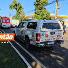 Fotos de Idosa fica ferida ao ser atropelada por moto em avenida movimentada de Maringá