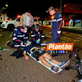 Fotos de Motociclista é intubado após queda de moto em Maringá 