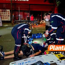 Fotos de Motociclista é intubado após queda de moto em Maringá 