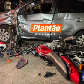 Fotos de Motociclista fica em estado grave após acidente com carro em Maringá
