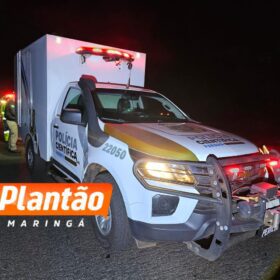 Fotos de Caminhoneiro em alta velocidade quase provoca tragédia durante atendimento a acidente com óbito em Maringá