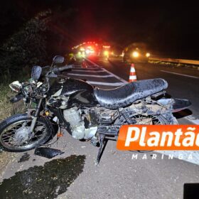 Fotos de Caminhoneiro em alta velocidade quase provoca tragédia durante atendimento a acidente com óbito em Maringá